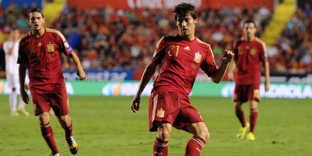 Silva captains Spain to resounding victory