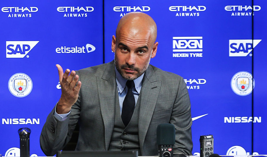 Pep Guardiola Press Conference Barrington Coombs/Getty Images Sport