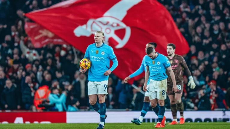 Arsenal are pushing Manchester City to improve claims Pep Guardiola