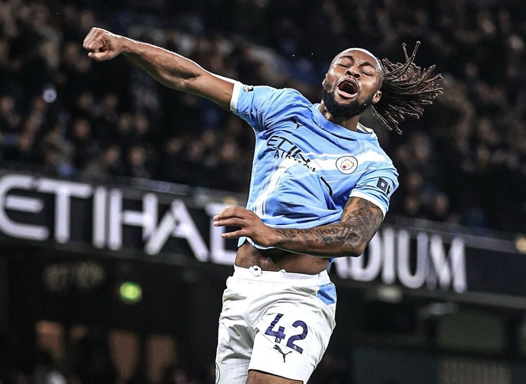 Antoine Semenyo reacts to winning Premier League player of the month award