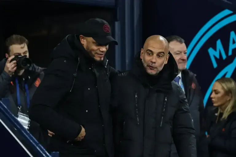 Pep Guardiola says ‘hopefully’ Vincent Kompany will manage Manchester City in the future