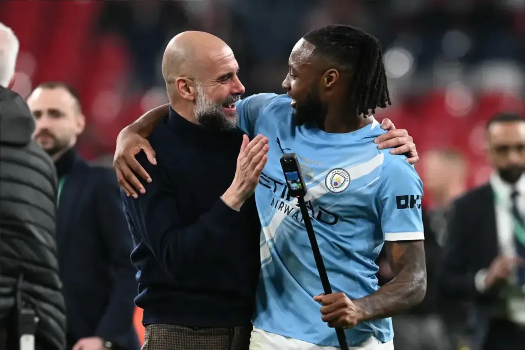 Antoine Semenyo waxes lyrical over ‘mad man’ Pep Guardiola after FA Cup win