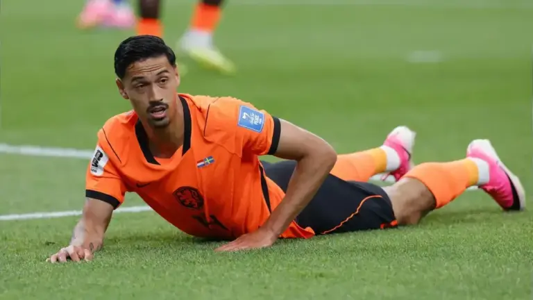 Tijjani Reijnders Man City exit: Tijjani Reijnders on the pitch for the Netherlands national football team.