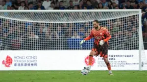 Gianluigi Donnarumma playing on the pitch